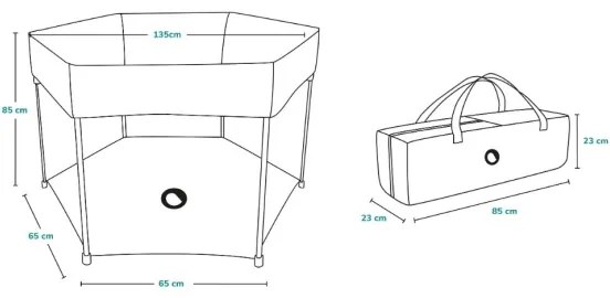 Lionelo - Hracia ohrádka ROEL tmavomodrá