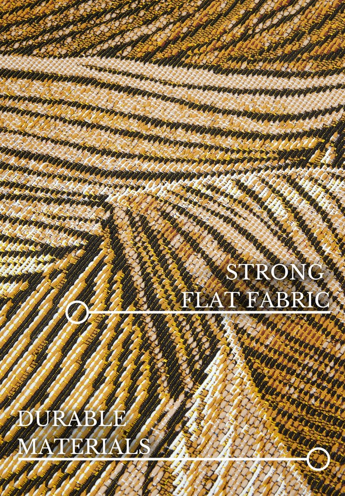 Kusový koberec Villeroy & Boch 106059 Gold, Black – na von aj na doma, 200x285, žltá, chodba / predsieň, Villeroy & Boch