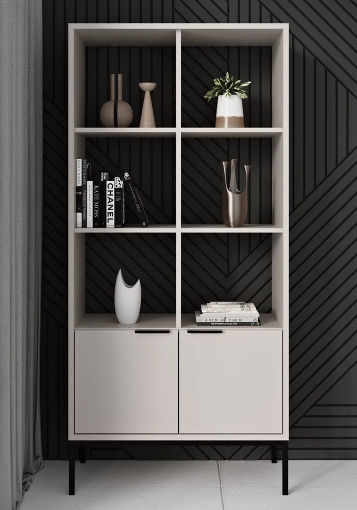 Knižnica Austin 80 cm kašmír/čierna