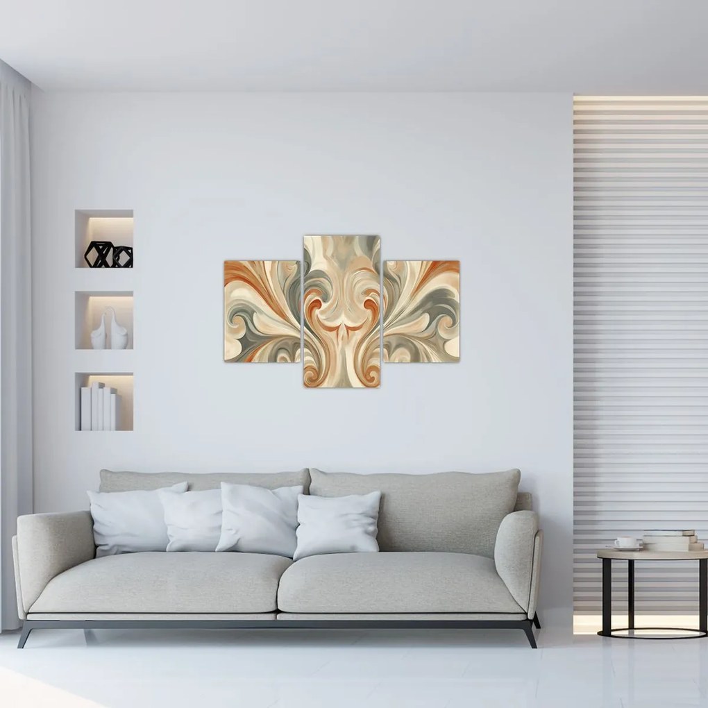 Obraz - Vír v zemitých farbách (90x60 cm)