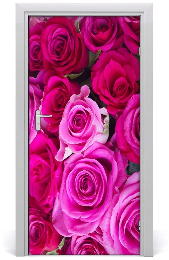 Fototapeta na dvere ružové ruže 85x205 cm