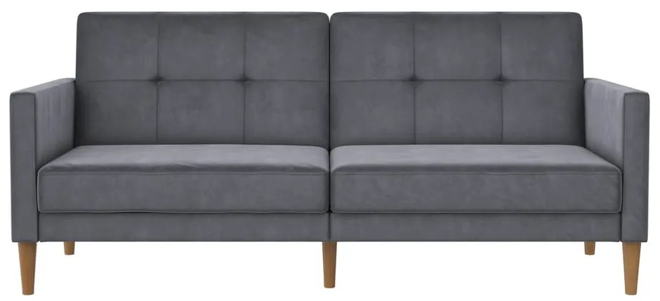 Sivá zamatová rozkladacia pohovka 207 cm Lilly – Støraa