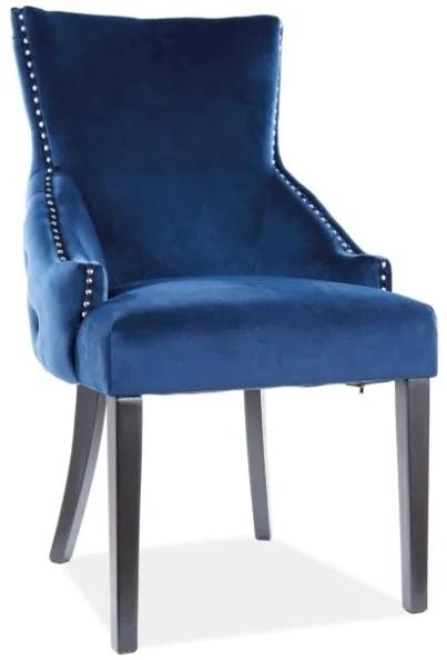Jedálenská stolička GEORGE VELVET Farba: Modrá / Bluvel 86