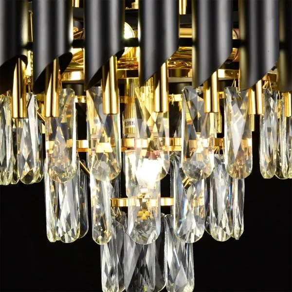 Brilagi - Prisadený luster ECLIPSE 5xE14/10W/230V pr. 38 cm čierna/zlatá