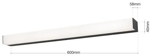 Orion Soff 3-587 - LED Osvetlenie zrkadla HORIZON LED/12W/230V 60 cm IP44 čierna