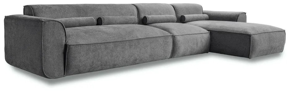 Sivá rohová pohovka (pravý roh) Flex Felix – Miuform