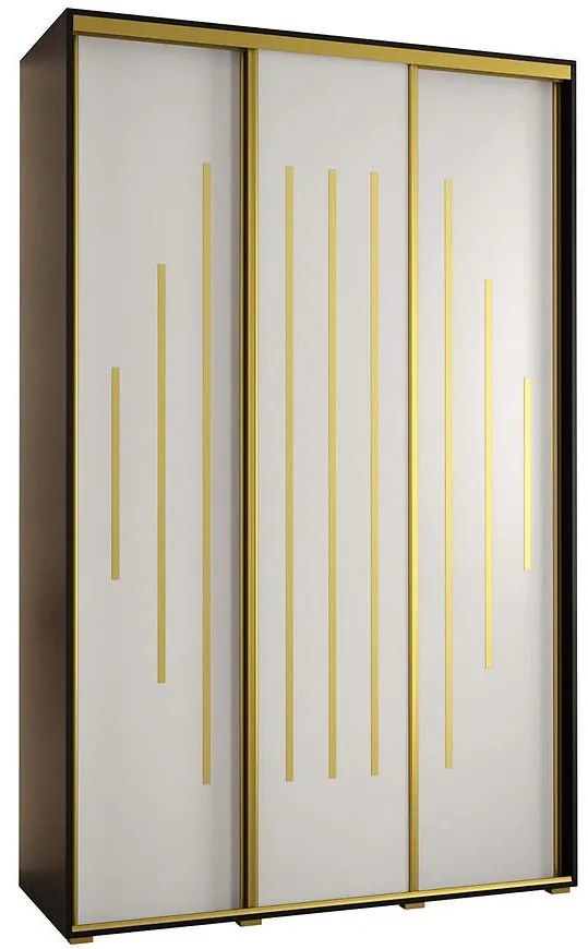 Skriňa 45 Canaris 12 160 čierna/biela/gold