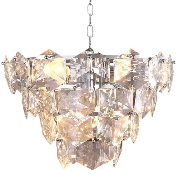 Krištáľový luster na reťazi DIANA 6xE14/40W/230V matný chróm