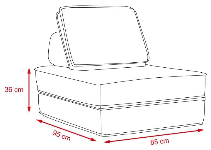 Rozkladacia penová sofa CALMERO - svetlo hnedá