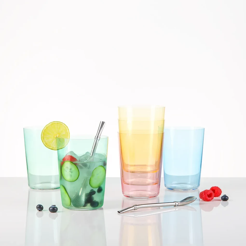 Poháre Tumbler modré 515 ml set 6 ks – 21st Century Glas Lunasol META Glass - 322660