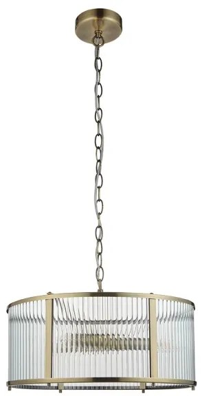 Endon 106282 - Závesný luster RIDGETON na reťazi 3xE14/6W/230V, mosadz