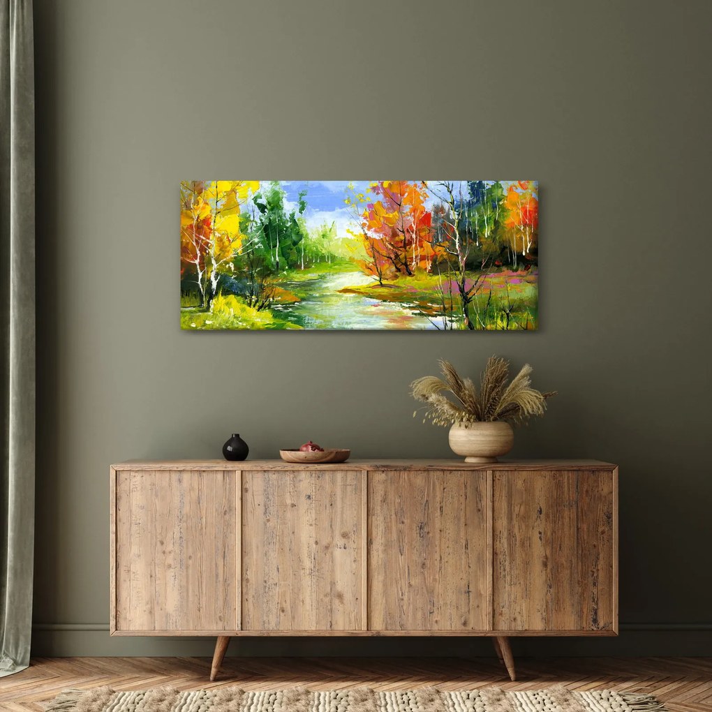 Obraz - Maľba krajiny (120x50 cm)