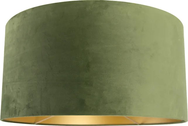 Zamatové tienidlo na lampu zelené 50/50/25 so zlatým interiérom