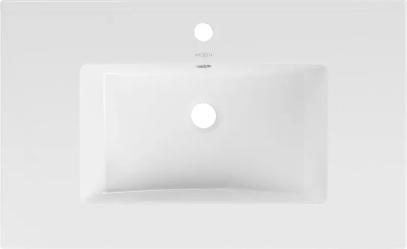 Mexen Atena, umývadlo na zapustenie do dosky 76 x 46 cm, biela, 25017500