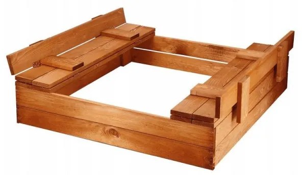 SPRINGOS Detské pieskovisko s krytom 98x98 cm SPRINGOS + podložka
