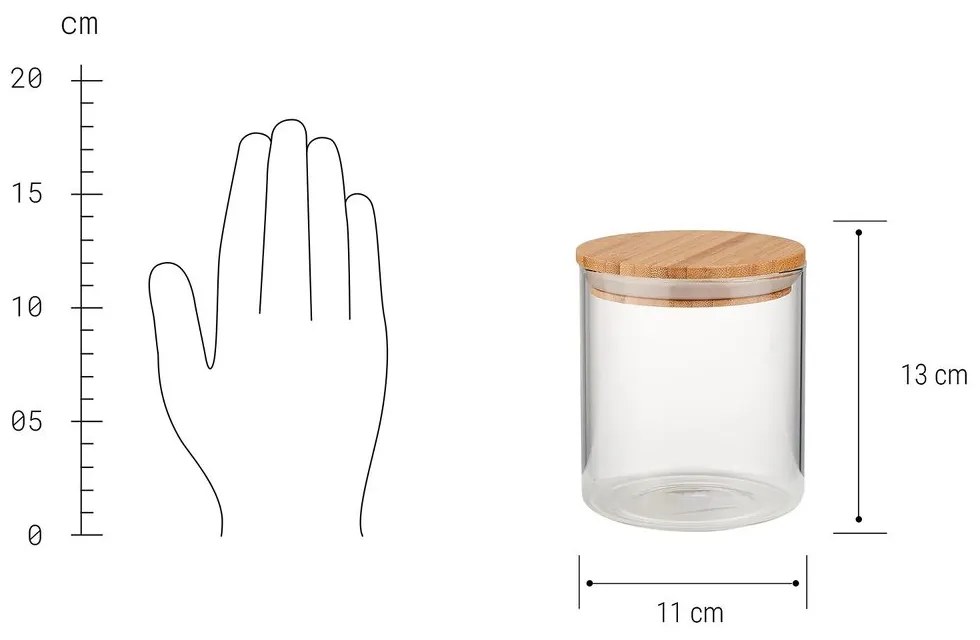 WOODLOCK Sklenená dóza 960 ml