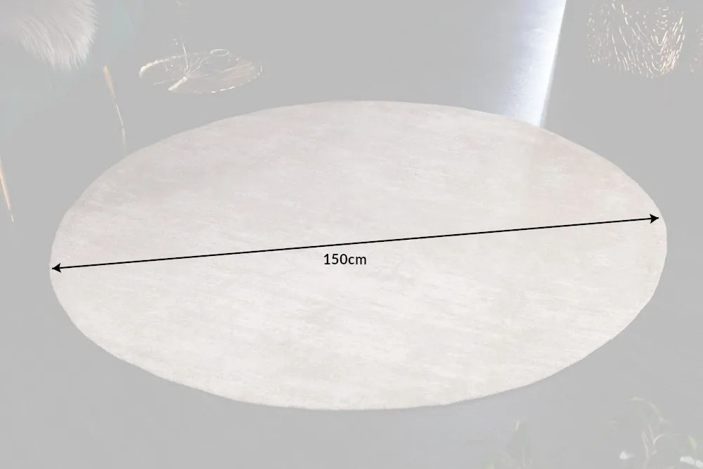 Dizajnový okrúhly koberec Rowan 150 cm béžový