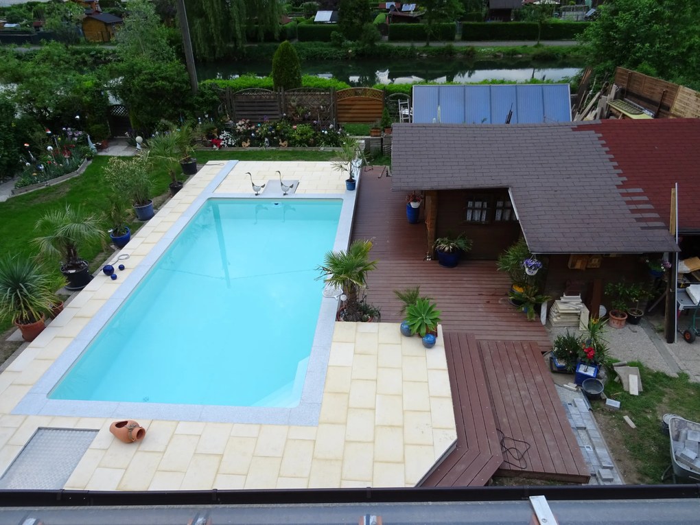 Kompletná bazénová súprava CF BLOCK DELUXE 6,0 x 3,0 x 1,5 m / 0,8 mm - sivá fólia (bazén, prémiová filtrácia, fólia, skimmer)