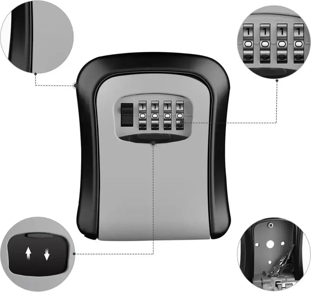 Bezpečnostná schránka na kľúče z odolného plastu