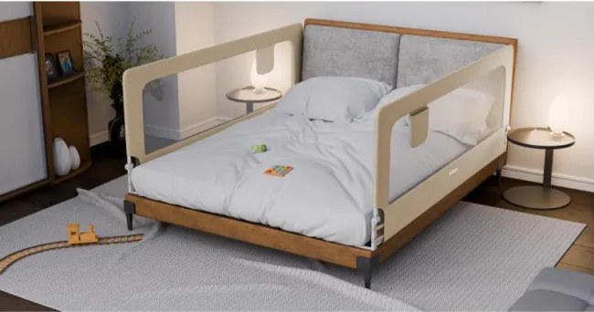 Bezpečnostná zábrana na posteľ Cover 30 béžová 200 cm