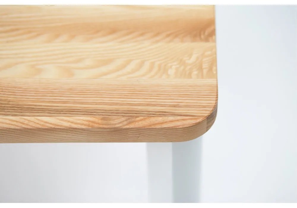 Biely jedálenský stôl so zaoblenými nohami Ragaba TRIVENTI, 120 x 80 cm