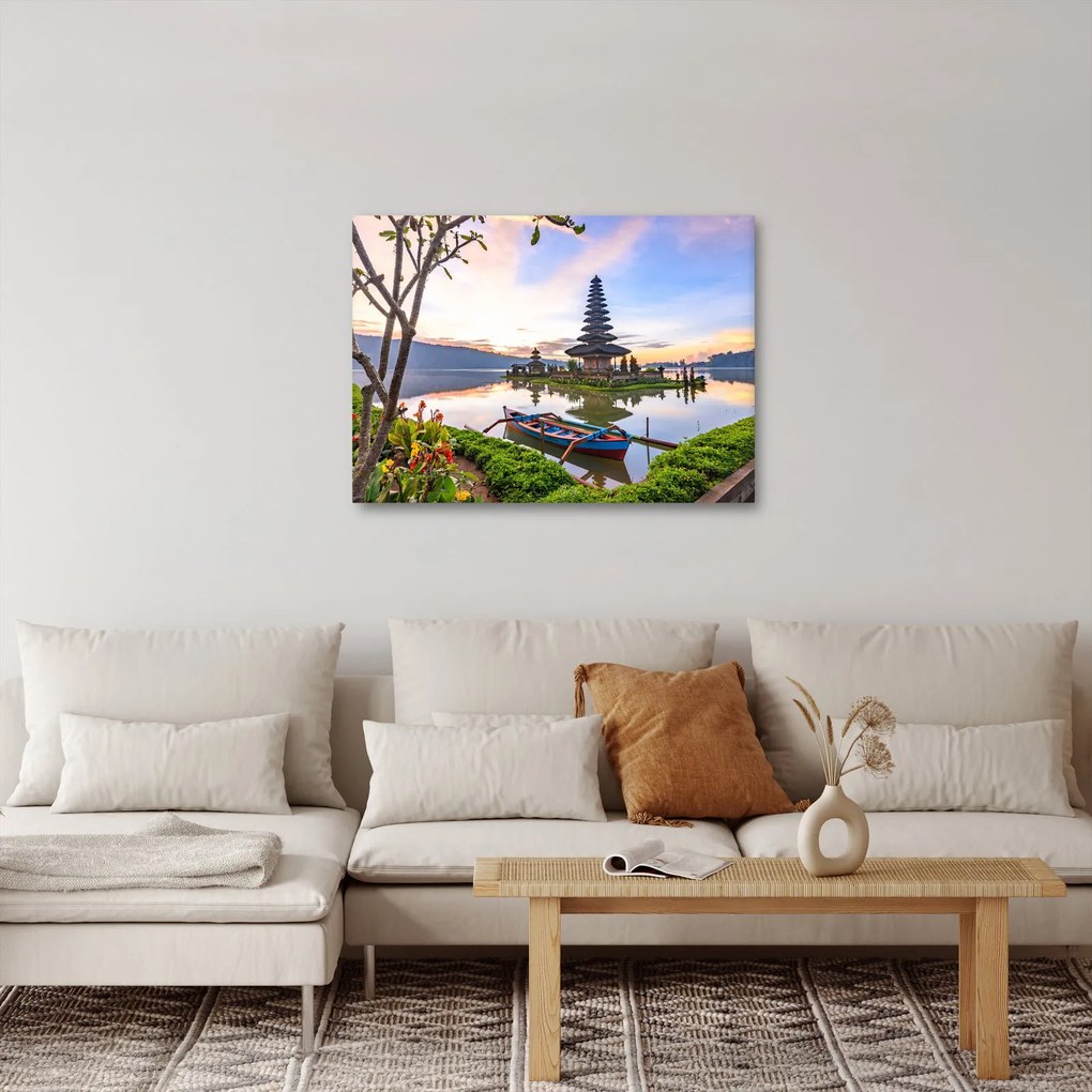 Obraz - Chrám Pura Bratan (70x50 cm)