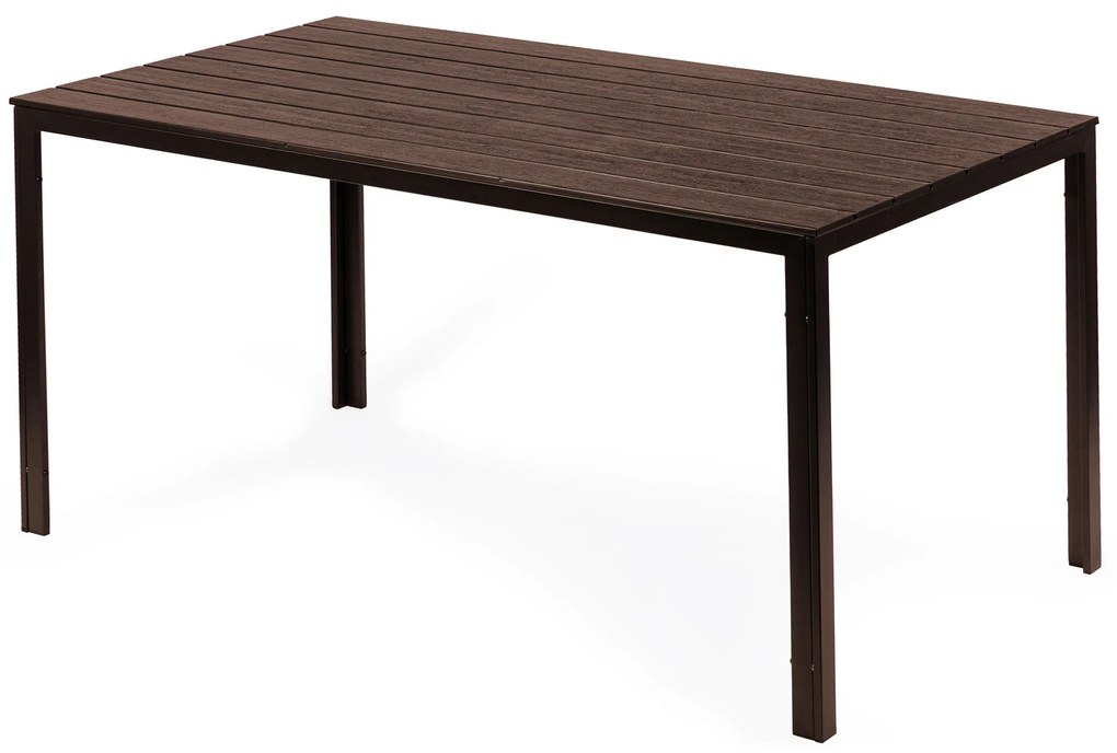 ModernHome Záhradný stôl 156 x 78 cm Hnedý