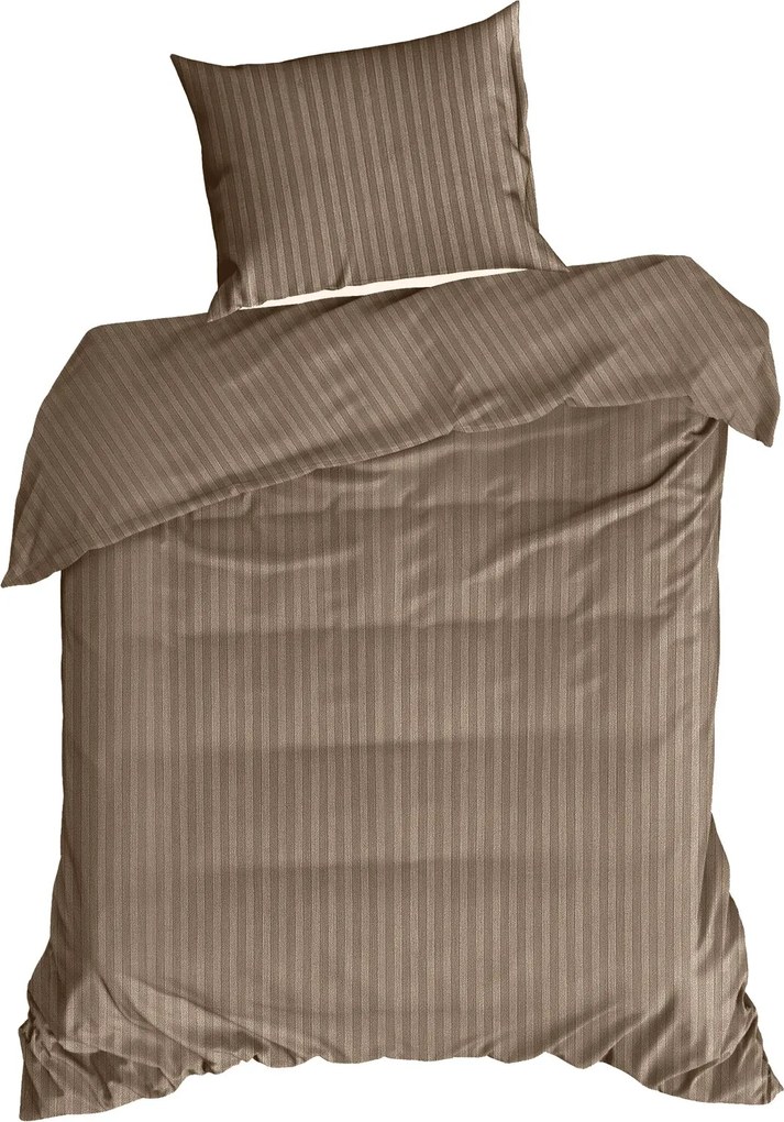 SATÉNOVÉ OBLIEČKY VERA 140X200 CM, 1 KS 70X80 CM HNEDÉ