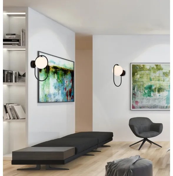 Nástenné svietidlo CORDEL 1xG9/28W/230V čierna