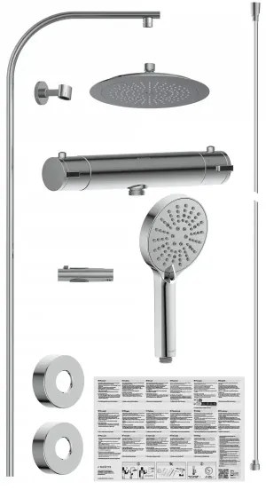 Schütte 60046 - Sprchový set s termostatickou batériou MADURA FRESH, lesklý chróm