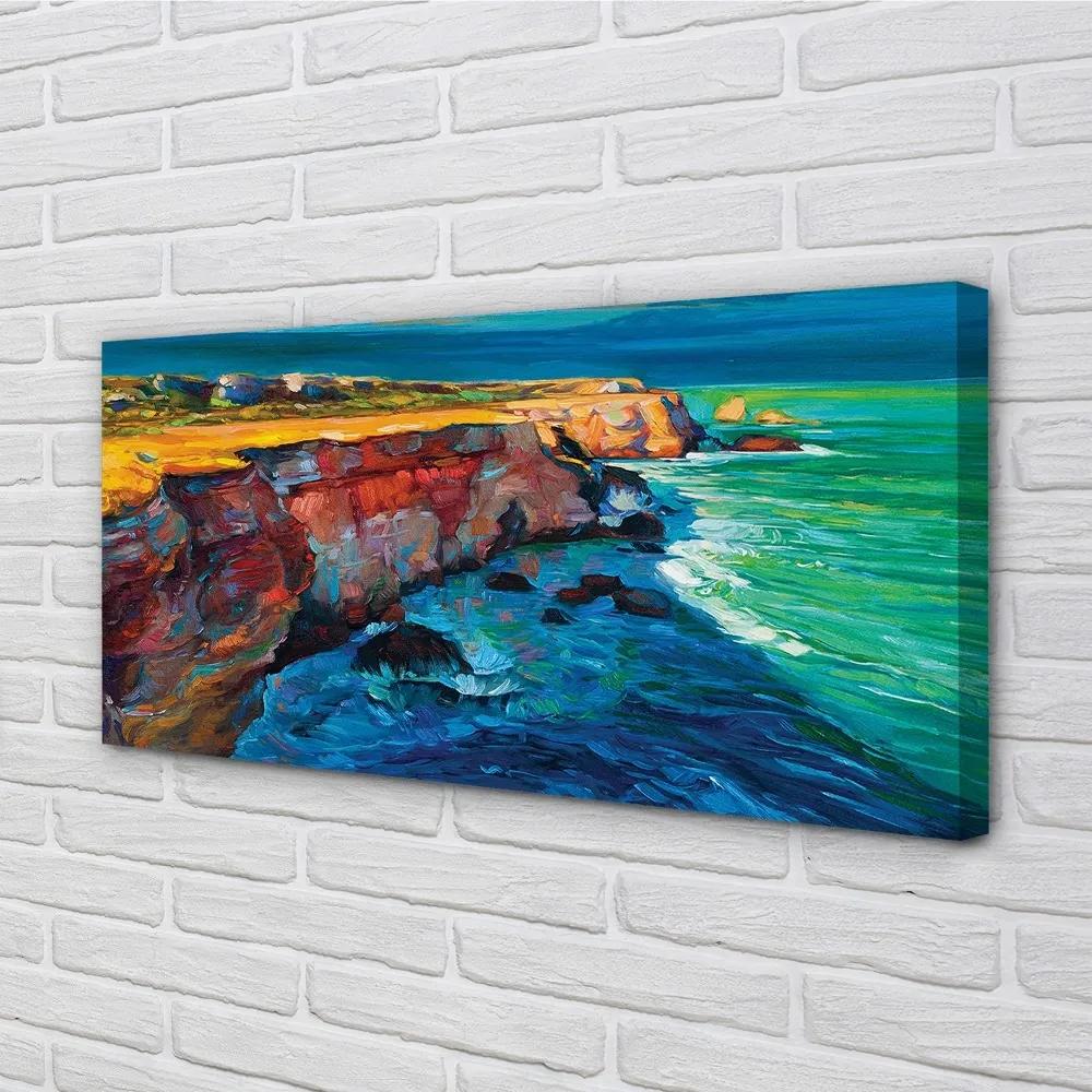 Obraz canvas Morská oblohy skaly 120x60 cm