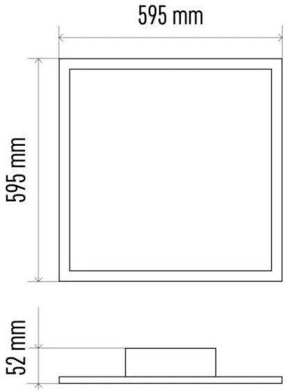 LED Stmievateľné stropné svietidlo LED/40W/230V + DO štvorec 2700K-6000K