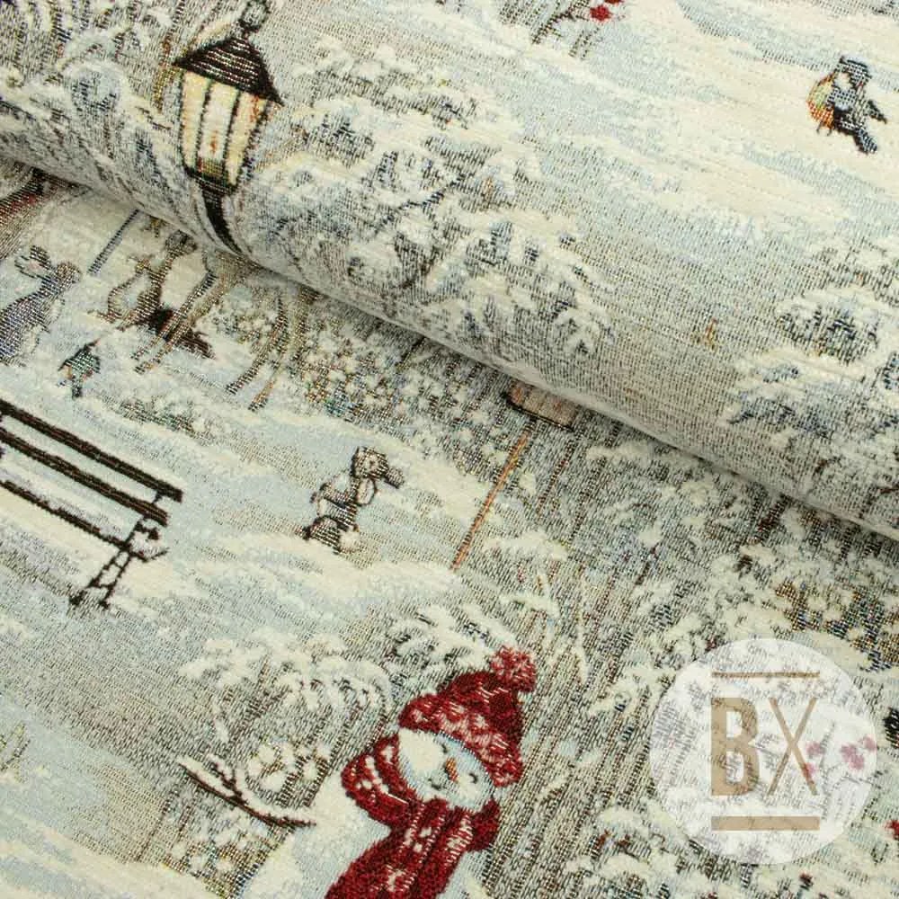 Metráž Gobelín CHENILLE - Vianoce Zimná príroda