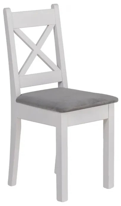 Stolička K-X, biela/sivá