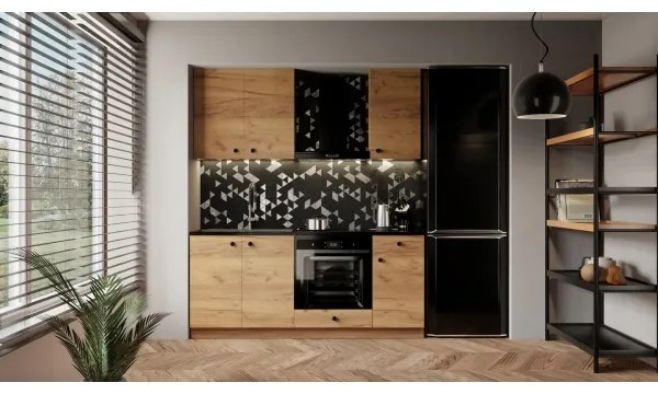 Kuchynská linka CLAIRE 180 cm dub craft