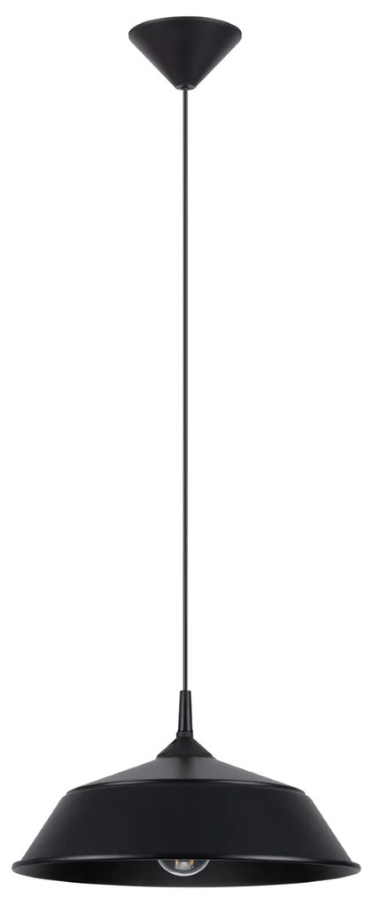 Závesné svietidlo Frika, 1x čierne kovové tienidlo
