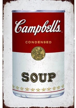 Ceduľa Campbells soup