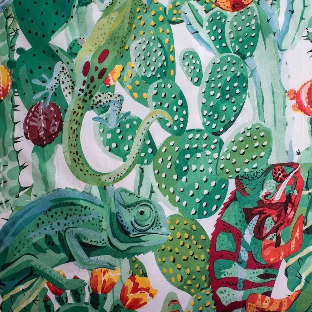 Zelené bavlnené detské obliečky so svietiacim efektom na jednolôžko 140x200 cm Chameleon – Jerry Fabrics