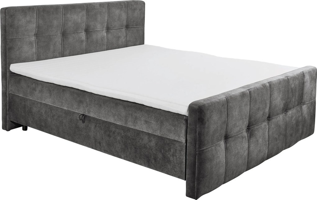 XXXLutz AMERICKÁ POSTEĽ, 180/200 cm, antracitová MID.YOU - Online Only spálne - 002220050106