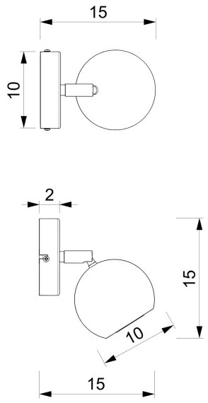 Nástenné bodové svietidlo COMET 1xGU10/8W/230V čierna/lesklý chróm