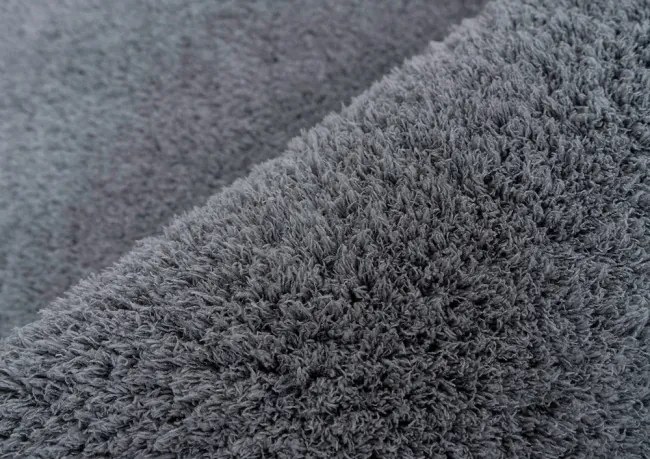 Protišmykový koberec ALPACA sivý kruh