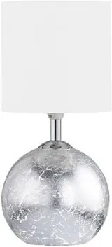 Stolové svietidlo WOFI Stolní lampa Carmen 40W E14 +10W G9 stříbrná + bílé stínidlo 8149.02.70.6006