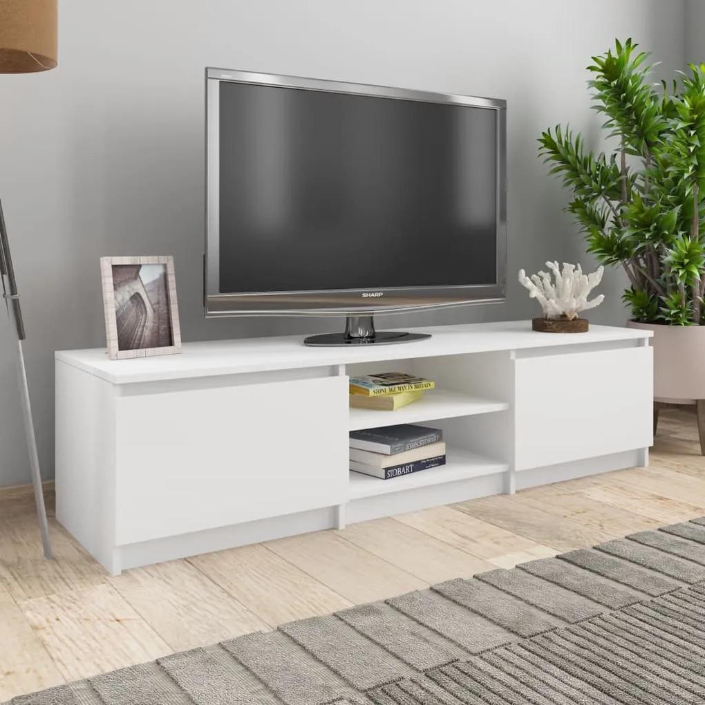 vidaXL TV skrinka, biela 140x40x35,5 cm, drevotrieska