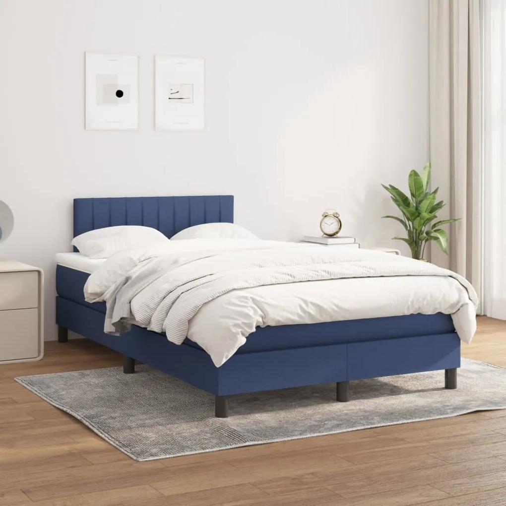 Boxspring posteľ s matracom modrá 120x200 cm látka 3140207