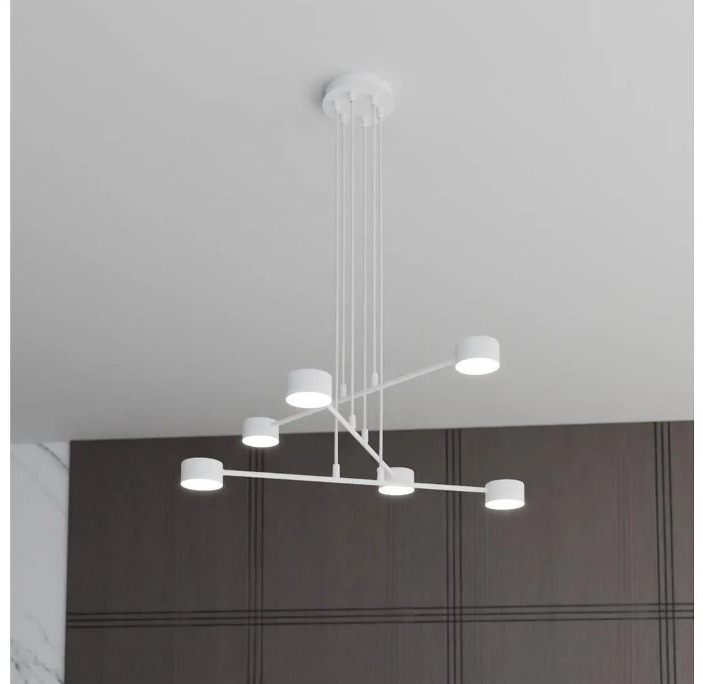 EMIBIG Luster na lanku MODUS 6xGX53/10W/230V biela EB0166