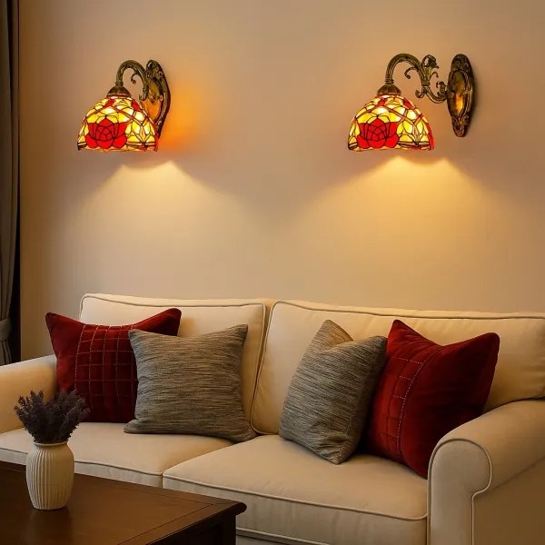 Brilagi - Tiffany vitrážové nástenné svietidlo GARLAN 1xE27/40W/230V