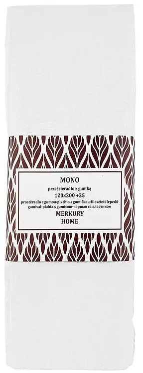 Napínacia plachta Mono bavlna biela 120x200 + 25 Merkury Home