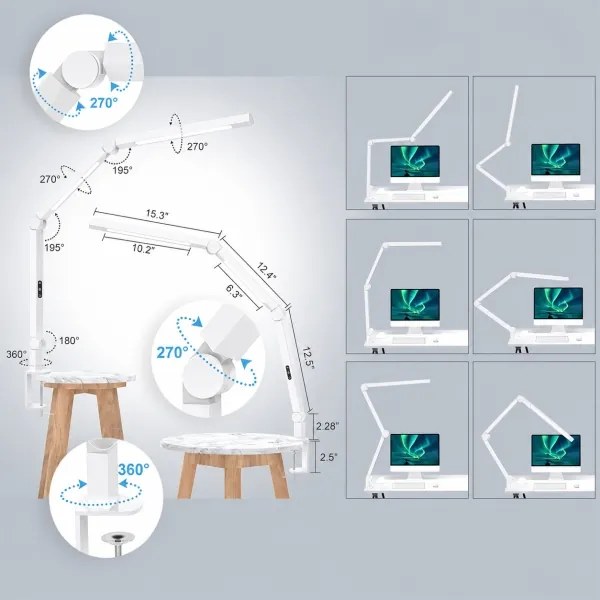 Brilagi-LED Stmievateľná dotyková stolná lampa VARIO LED/12W/230V 3000-6500K biela