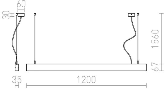 RED - Design Rendl - R12718 - LED Luster na lanku PESANTE LED/40W/230V