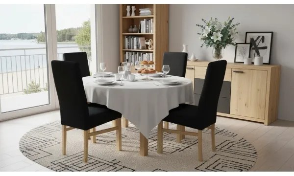 Jedálenská stolička ALISON čierna/dub